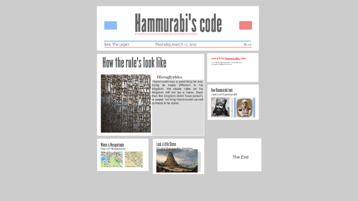 Hammurabi's code by Dekaylin Hayes on Prezi