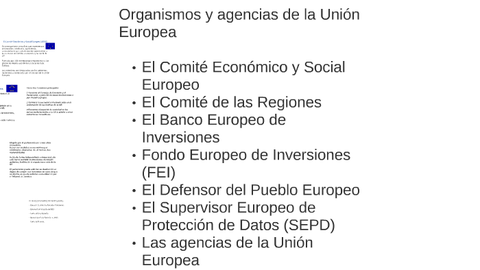 Organismos y agencias de la Unión Europea by christian torres on Prezi