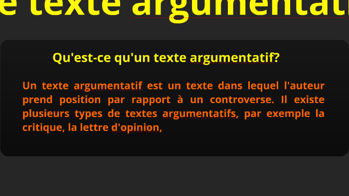 Le Texte Argumentatif Revu Et Modifie By Fannie Cantin