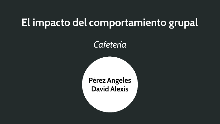 El impacto del comportamiento grupal by David Alexis Perez Angeles