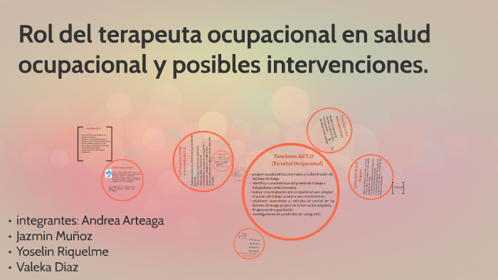 Rol Del Terapeuta Ocupacional En Salud Ocupacional Y Posible By Jazmin ...