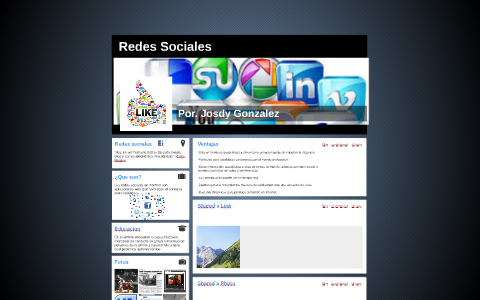 Redes Sociales by josias gonzalez on Prezi