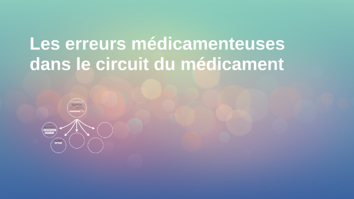 Les erreurs médicamenteuses dans le circuit du médicament by Claire ...