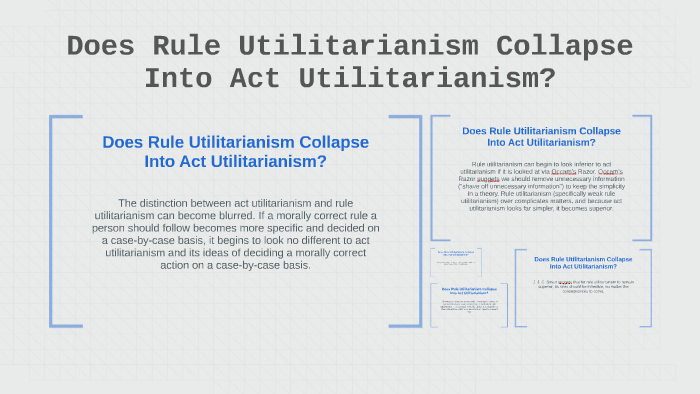 Know act vs rule utilitarianism