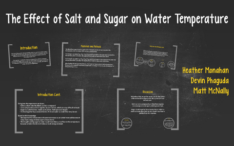 The Effect Of Salt And Sugar On Water Temperature By Heather M