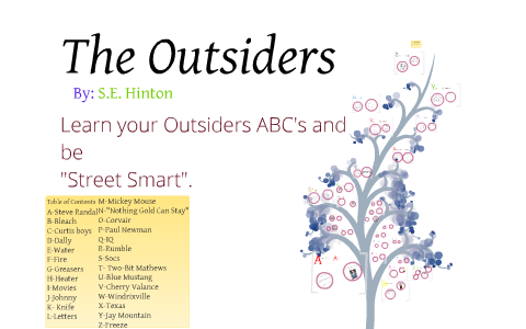 The Outsiders Abc Project By Erin Dyer