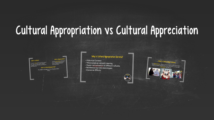 cultural appropriation vs appreciation essay