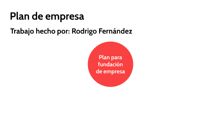Plan de empresa by Rodrigo Fernández Núñez on Prezi