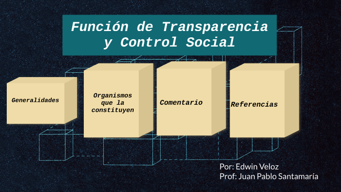 FUNCIÓN DE TRANSPARENCIA Y CONTROL SOCIAL by E V on Prezi