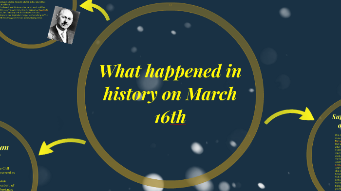 What happened in history on March 16th by 17nathan c on Prezi