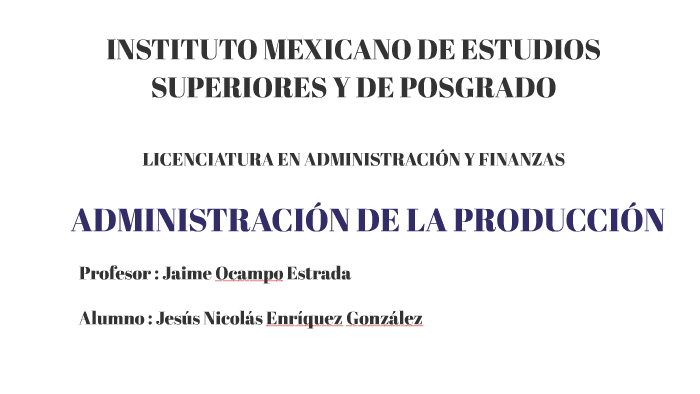 INSTITUTO MEXICANO DE ESTUDIOS SUPERIORES Y DE POSGRADO by Jesus