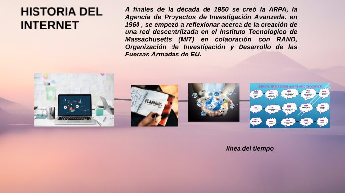 HISTORIA DEL INTERNET by socorro alejandra alarcon rojas on Prezi