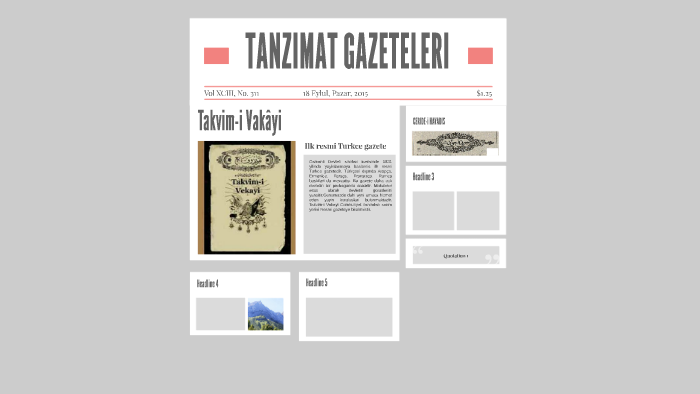 TANZIMAT DONEMI GAZETELERI by Tarik Okatan on Prezi