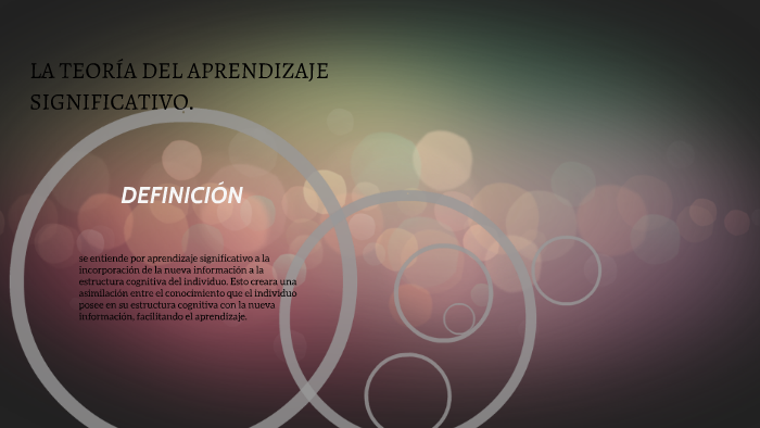 LA TEORÍA DEL APRENDIZAJE SIGNIFICATIVO. by Alicia Cahum Tamay on Prezi
