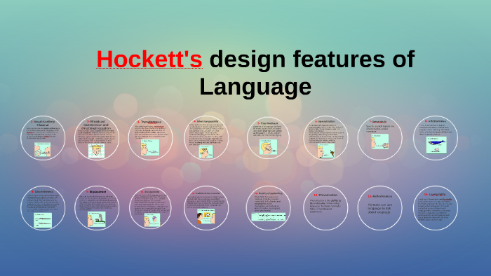 Hockett's design features of Language by Matias Vera