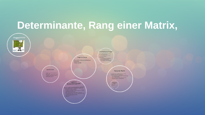 Determinante, Rang einer Matrix, (in)homogenes LGS by Viola Ochs on ...