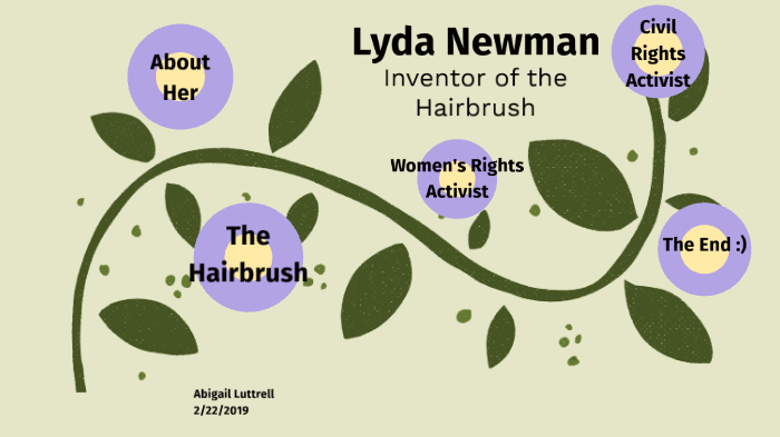 Lyda Newman: Inventor of The Hairbrush by Abigail Luttrell on Prezi