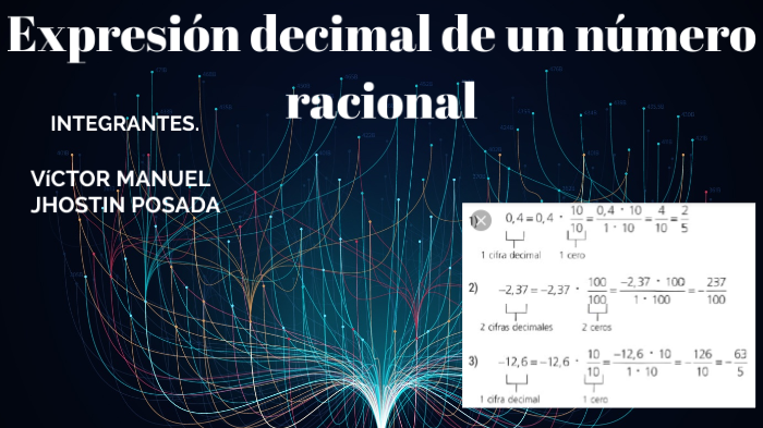 Expresión decimal de un número racional by jhostin posada cano