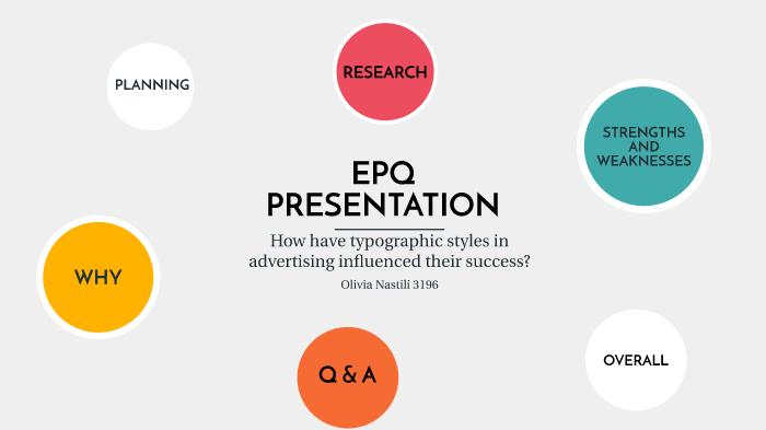 EPQ presentation by Olivia Nastili on Prezi
