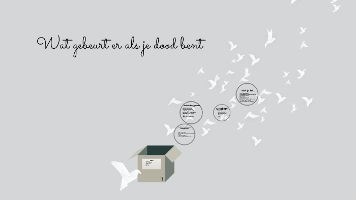 Wat gebeurt er als je dood bent by Sarah Cels on Prezi