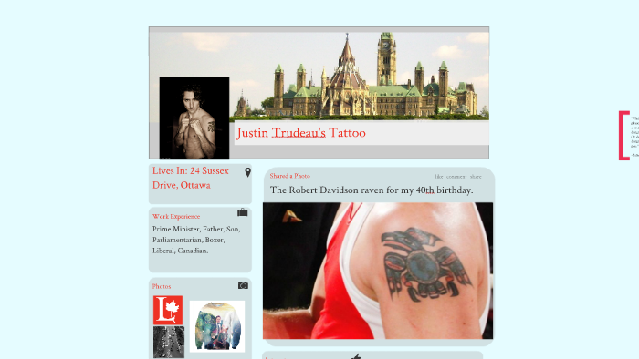 Justin Trudeau's Tattoo by Laurel Hanson