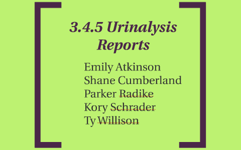 3.4.5 urinalysis case study 5