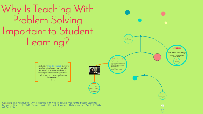 why is problem solving important as a teacher