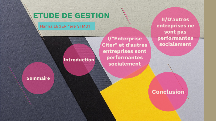 Etude de gestion by Hanna LEGER on Prezi