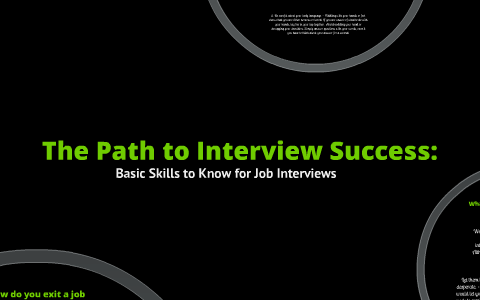 The Path to Interview Success by Speech Class on Prezi