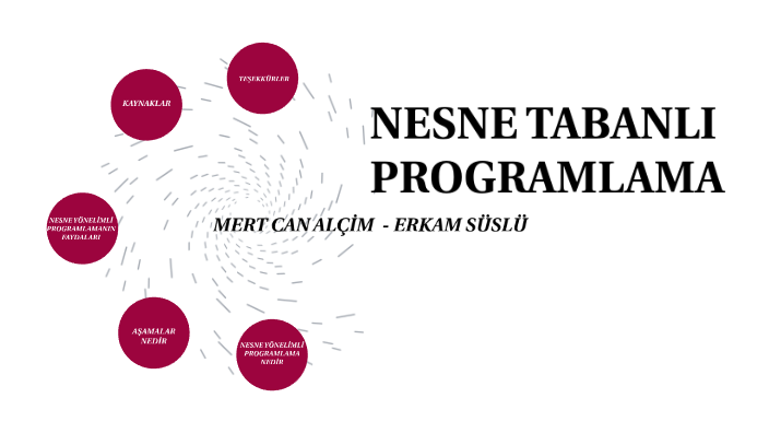 NESNE TABANLI PROGRAMLAMA By Esma BAYCAR On Prezi