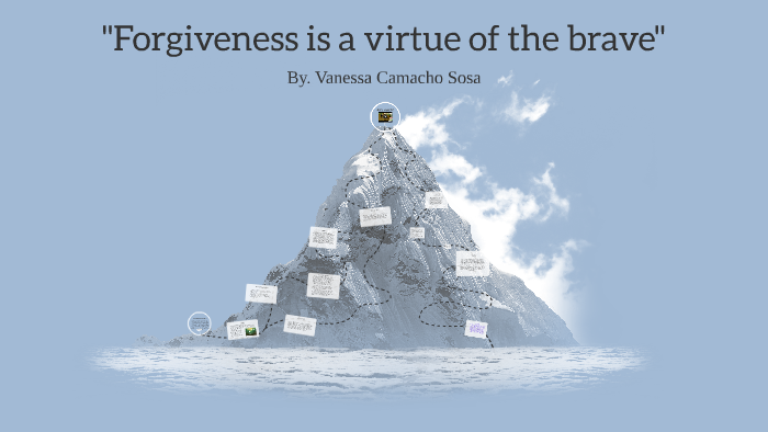 forgiveness is the virtue of the brave meaning