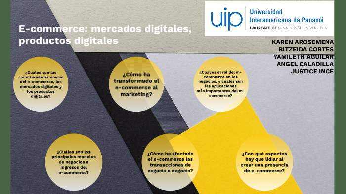 E-commerce: mercados digitales, productos digitales by Angel Calzadilla