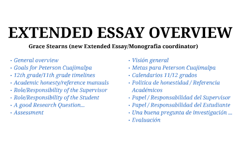 extended essay overview