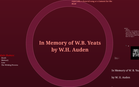 auden in memory of yeats