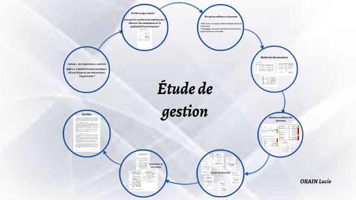 Etude de gestion by Lucie ORAIN