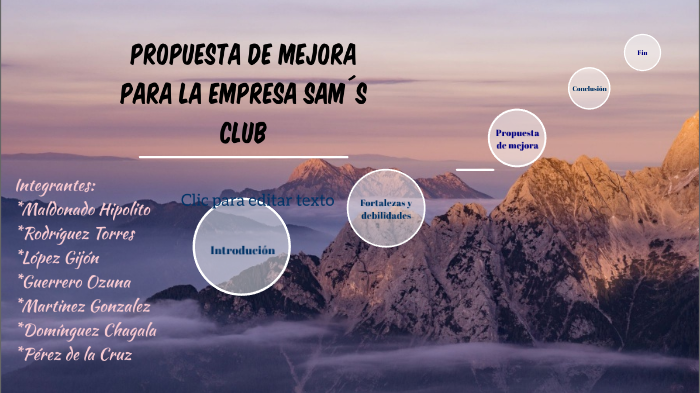 PROPUESTA DE MEJORA PARA LA EMPRESA SAM'S CLUB MEXICO by sandra esther  perez de la cruz