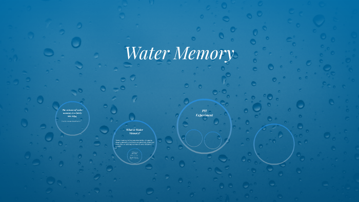 research on water and memory