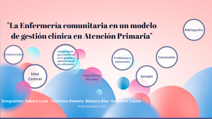 Enfermería comunitaria en un modelo de gestión clínica en Atención Primaria  by Barbara Diaz