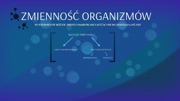 ZMIENNOŚĆ ORGANIZMÓW by Matylda Curyło on Prezi