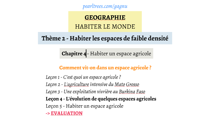 Leçon 4 - Etude: l'évolution de quelques espaces agricoles by Romain ...