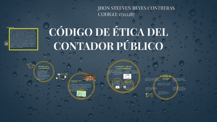 CÓDIGO DE ÉTICA DEL CONTADOR PÚBLICO by Jhon S Reyes C on Prezi
