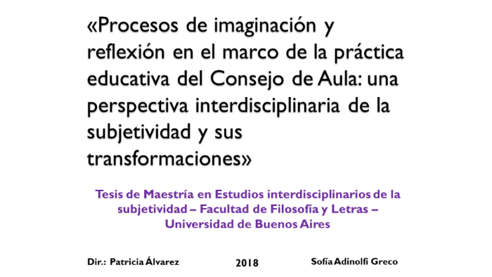 Defensa de Tesis de Maestría by Sofía Adinolfi Greco