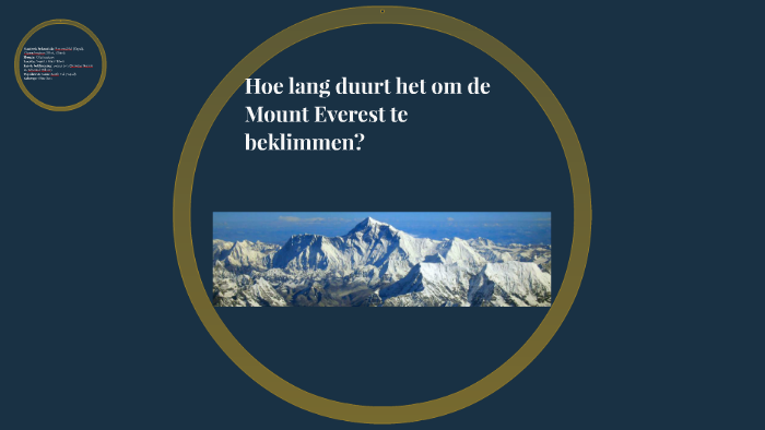 Hoe lang duurt het om de Mount Everest te beklimmen by Naysa