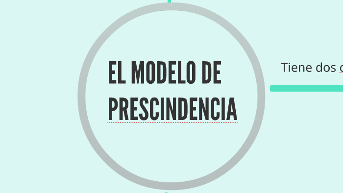 EL MODELO DE PRESCINDENCIA by