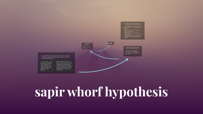 sapir whorf hypothesis examples pdf