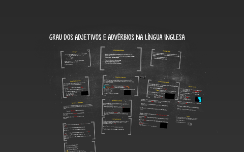 Graus comparativos dos adjetivos na língua inglesa