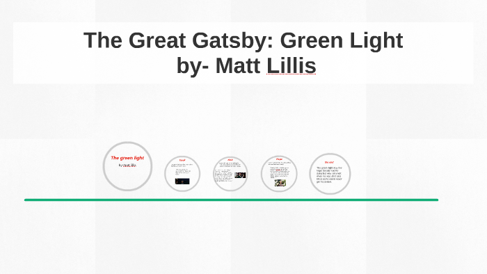 thesis statement great gatsby green light