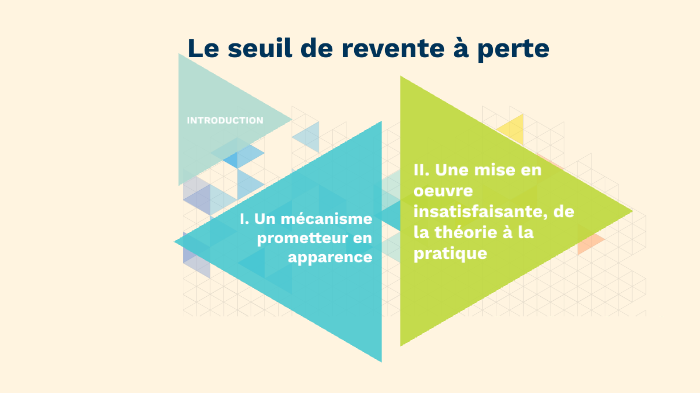 Le seuil de revente à perte by Rémy Le Gat on Prezi