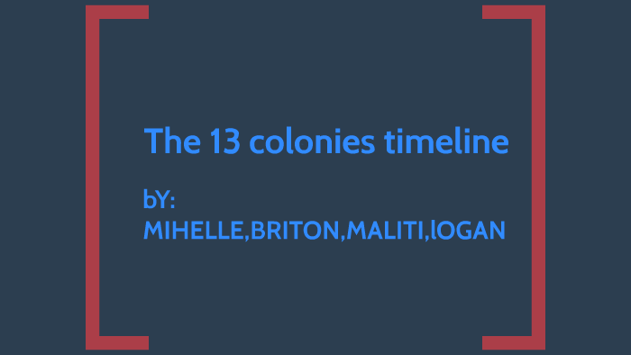 The 13 Colonies Timeline by Logan Cox on Prezi