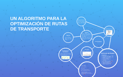 UN ALGORITMO PARA LA OPTIMIZACIÓN DE RUTAS DE TRANSPORTE by Macarena